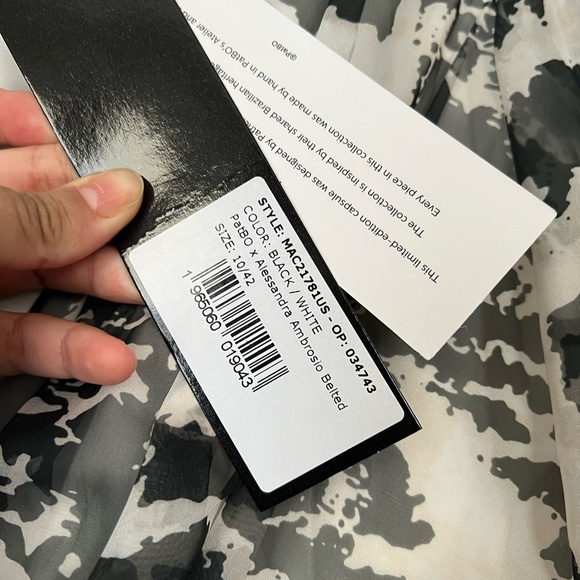 NWT PATBO x Alessandra Ambrósio Wide Leg Black White Jumpsuit Sz 10 - Picture 4 of 5